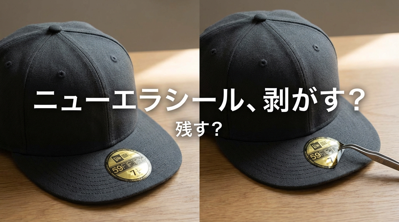ニューエラシール、剥がす？残す？