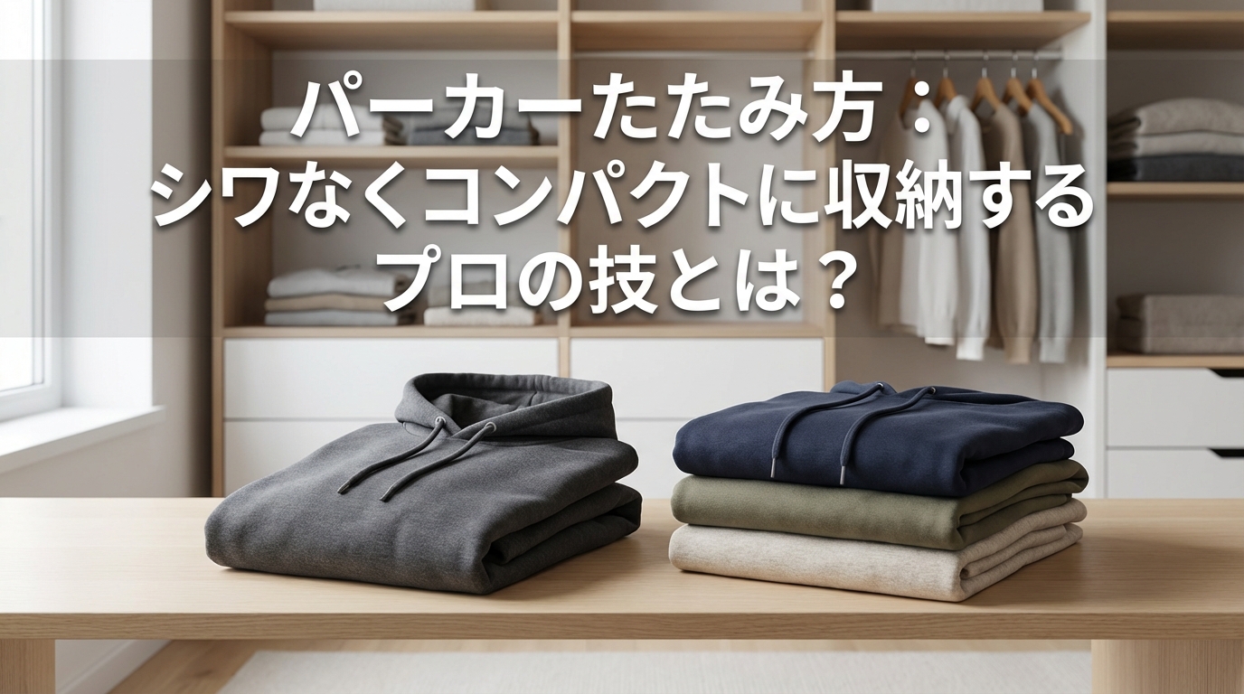 パーカーたたみ方：シワなくコンパクトに収納するプロの技とは？