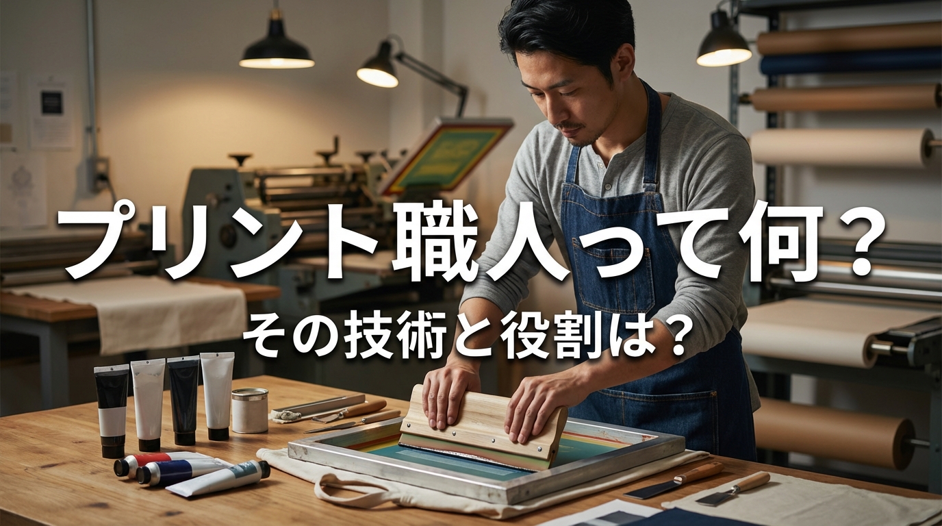 プリント職人って何? その技術と役割は?