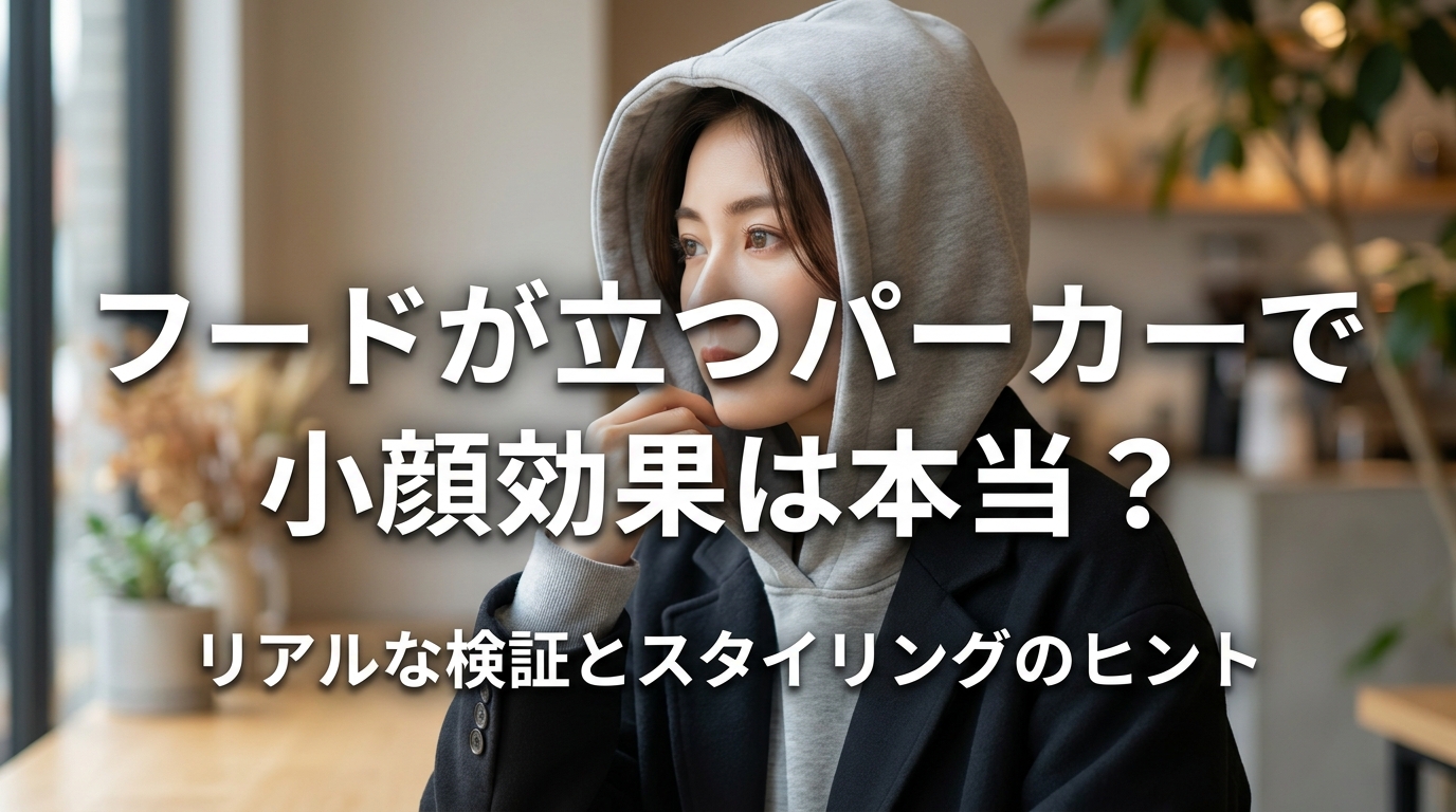フードが立つパーカーで小顔効果は本当?