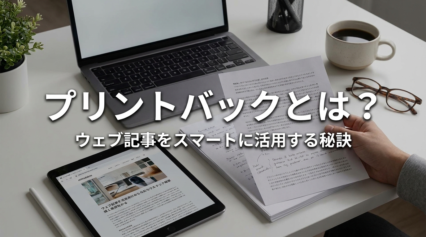 プリントバックとは?ウェブ記事をスマートに活用する秘訣