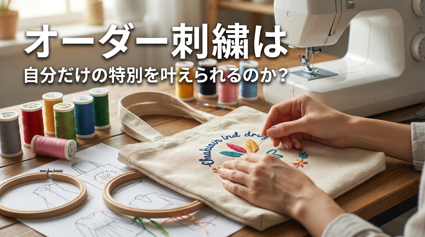 オーダー刺繍は自分だけの特別を叶えられるのか？