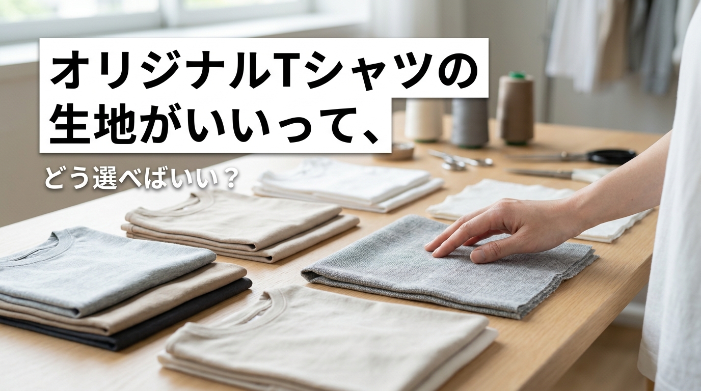 オリジナルTシャツの生地がいいって、どう選べばいい?