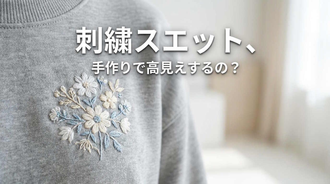 刺繍スエット、手作りで高見えするの？