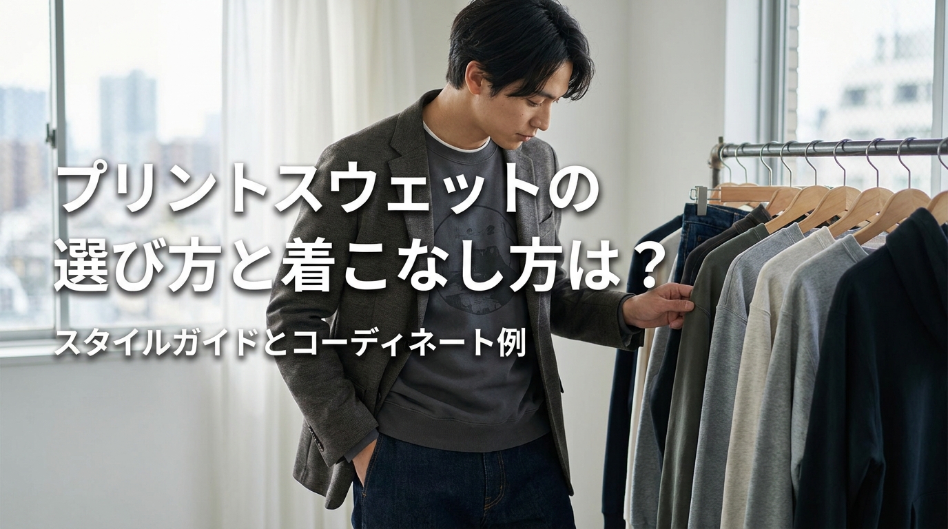 プリントスウェットの選び方と着こなし方は?