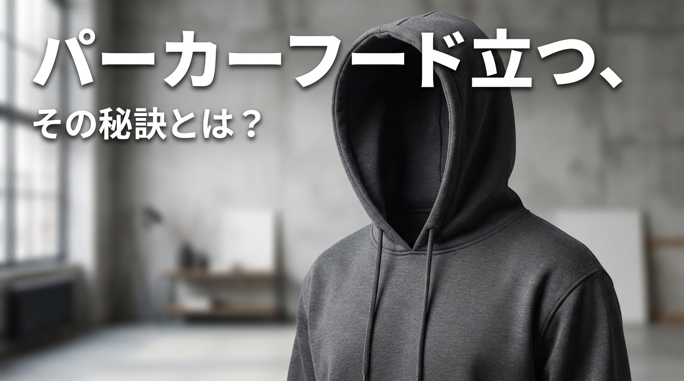 パーカーフード立つ、その秘訣とは?