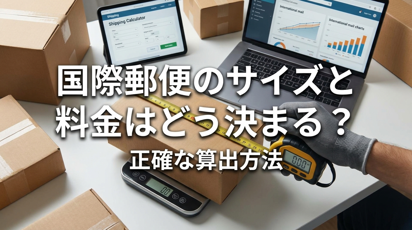 国際郵便のサイズと料金はどう決まる？正確な算出方法