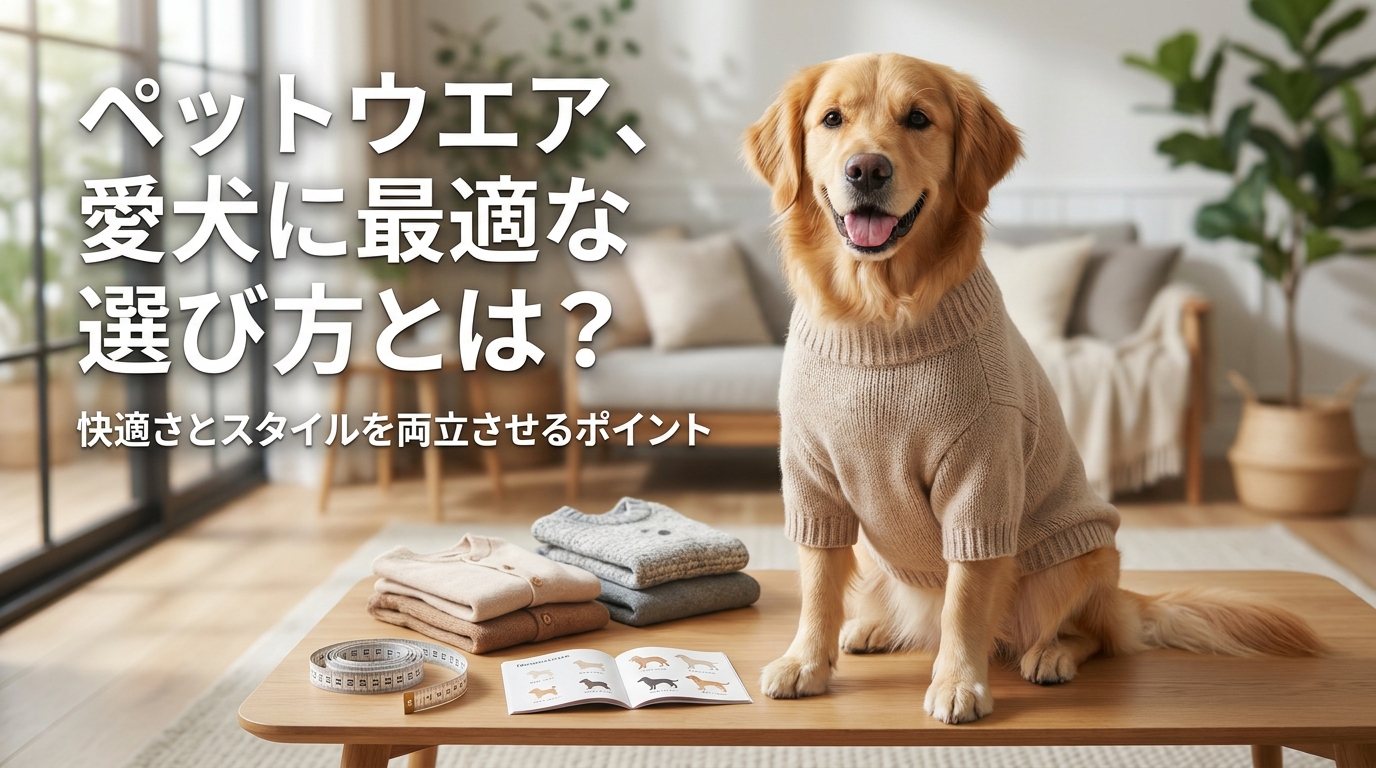 ペットウエア、愛犬に最適な選び方とは?