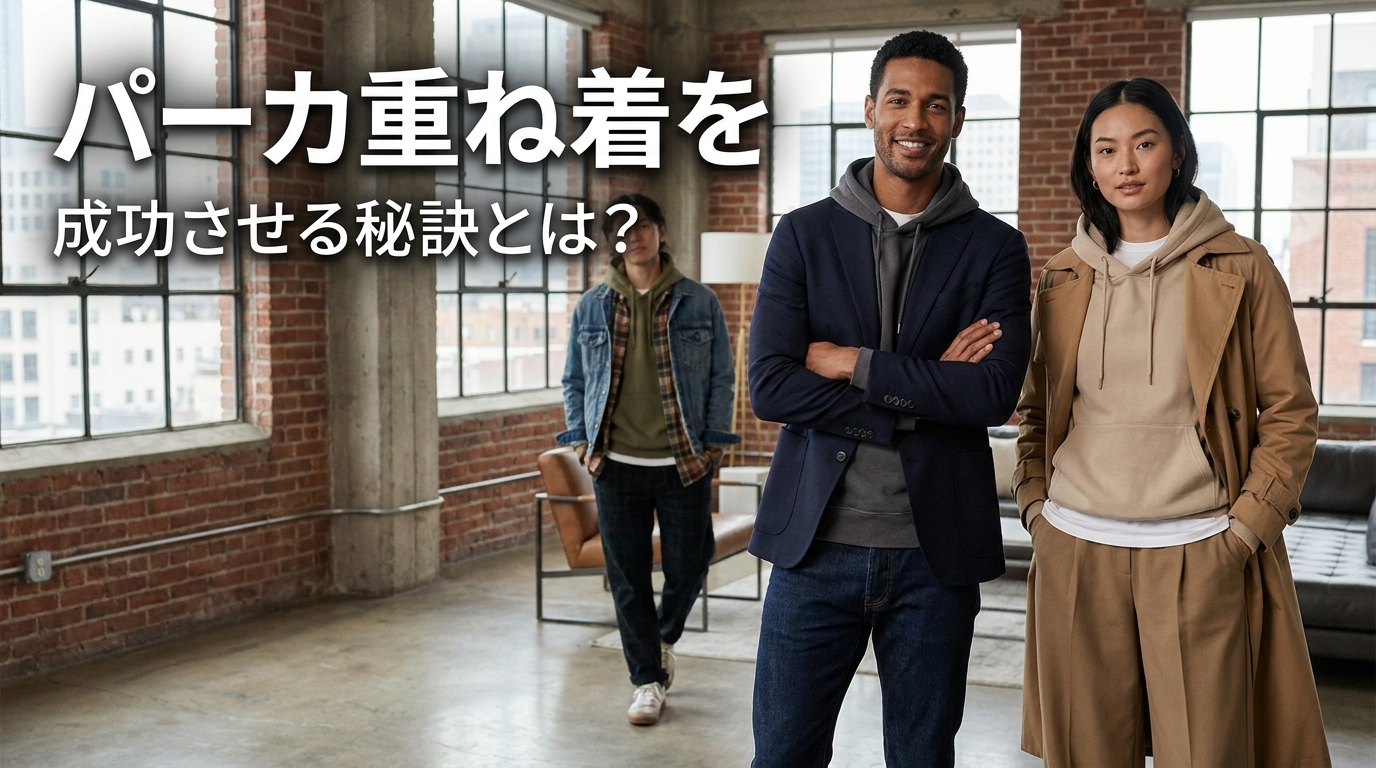 パーカ重ね着を成功させる秘訣とは？