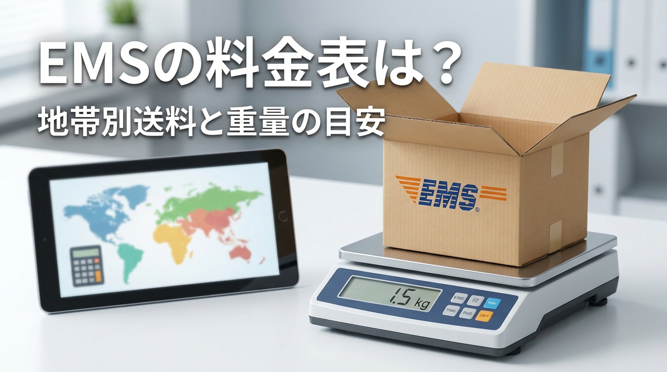 EMSの料金表は？地帯別送料と重量の目安