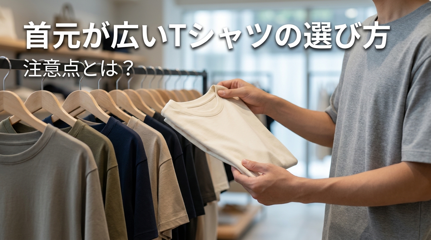 首元が広いTシャツの選び方と注意点とは？