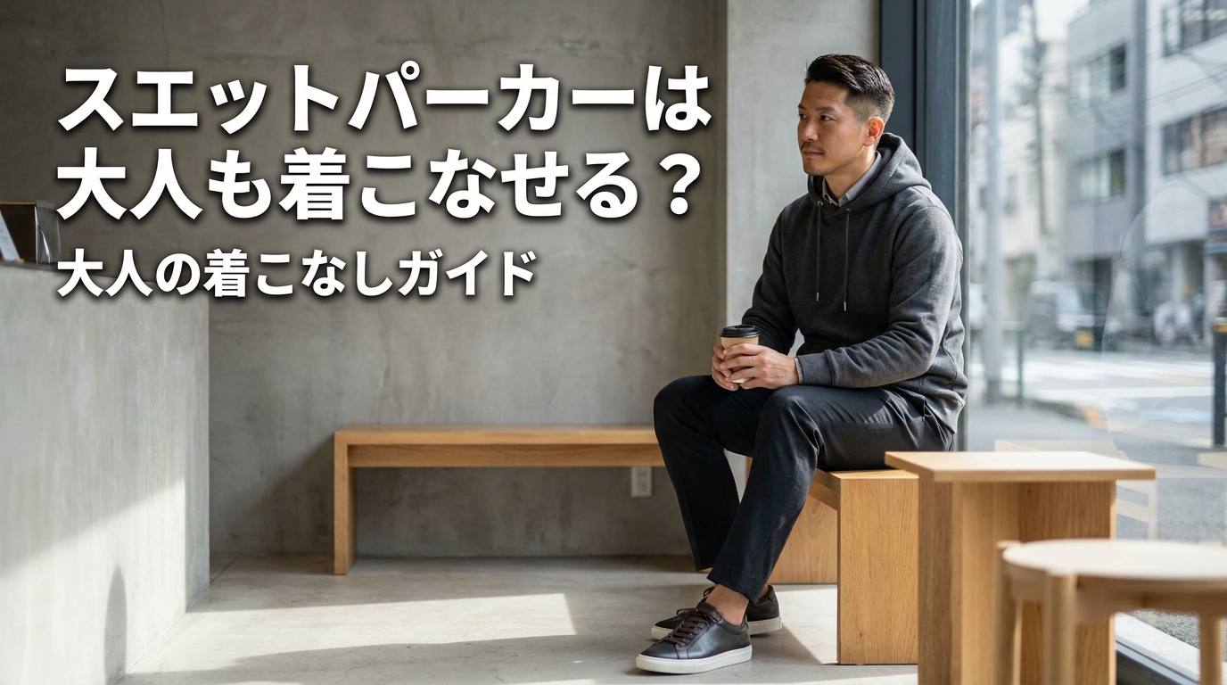 スエットパーカーは大人も着こなせる？