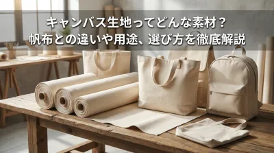 キャンバス生地ってどんな素材？帆布との違いや用途、選び方を徹底解説