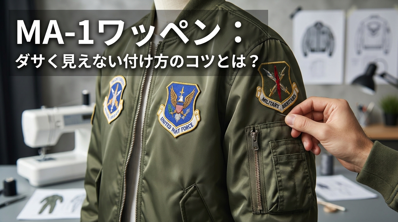 MA-1ワッペン：ダサく見えない付け方のコツとは？