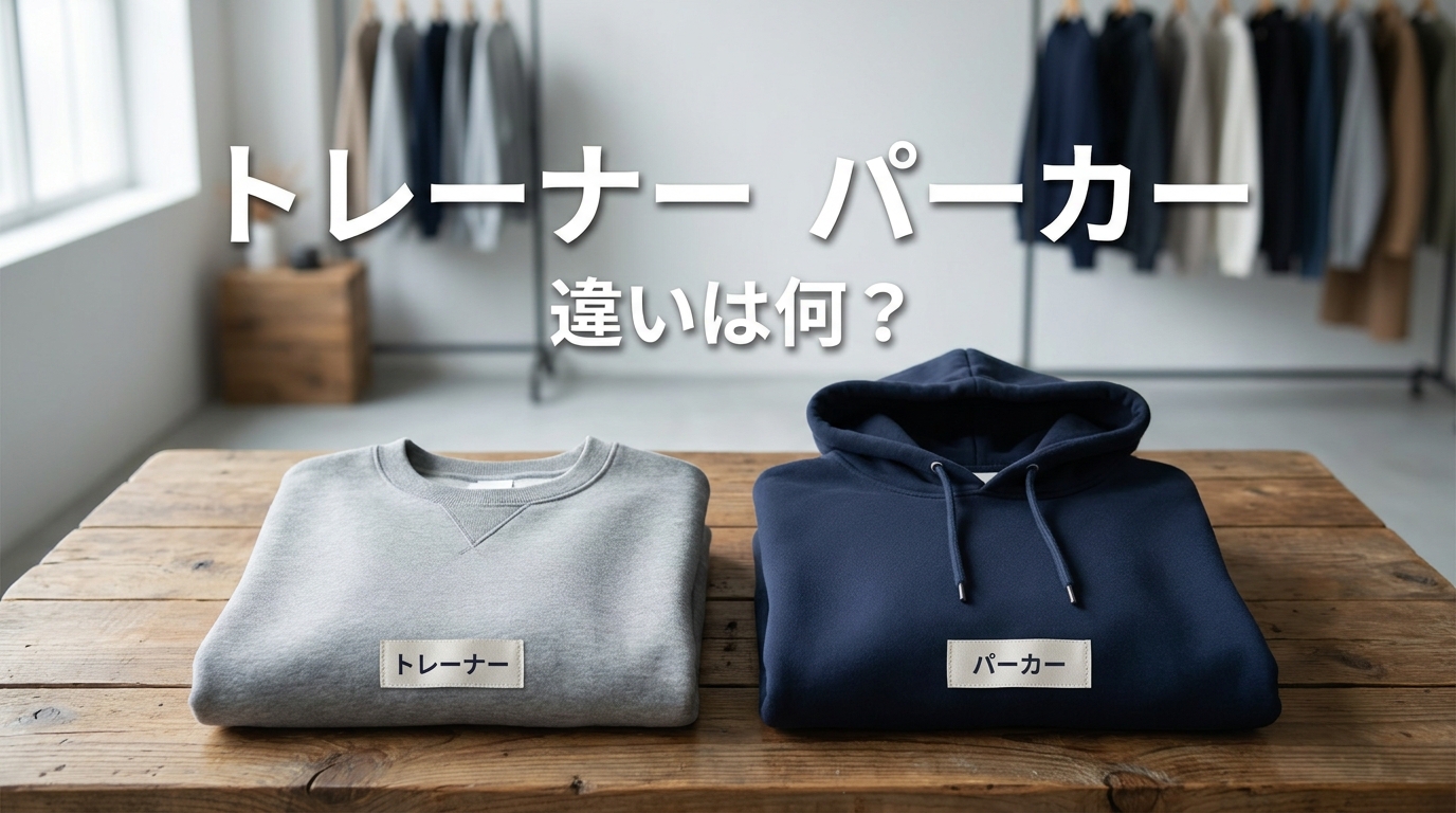 トレーナー パーカー 違いは何?