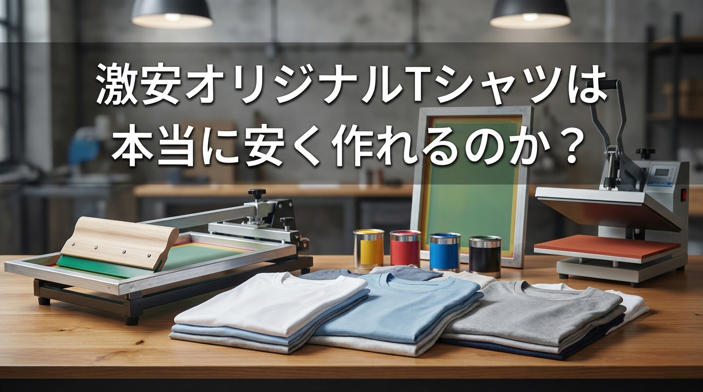 激安オリジナルTシャツは本当に安く作れるのか？