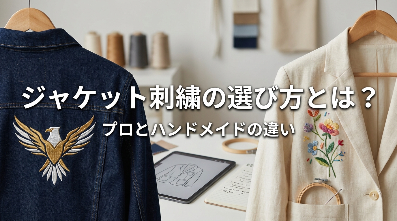 ジャケット刺繍の選び方とは？プロとハンドメイドの違い