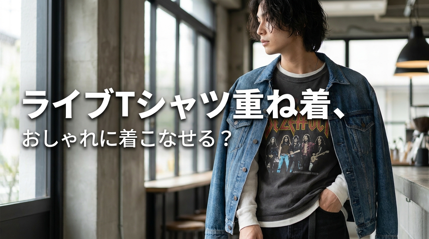 ライブTシャツ重ね着、おしゃれに着こなせる?