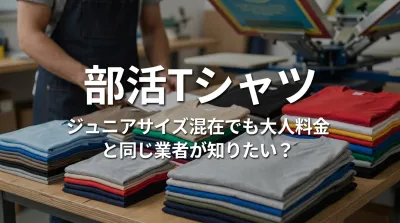部活Tシャツ、ジュニアサイズ混在でも大人料金と同じ業者が知りたい？