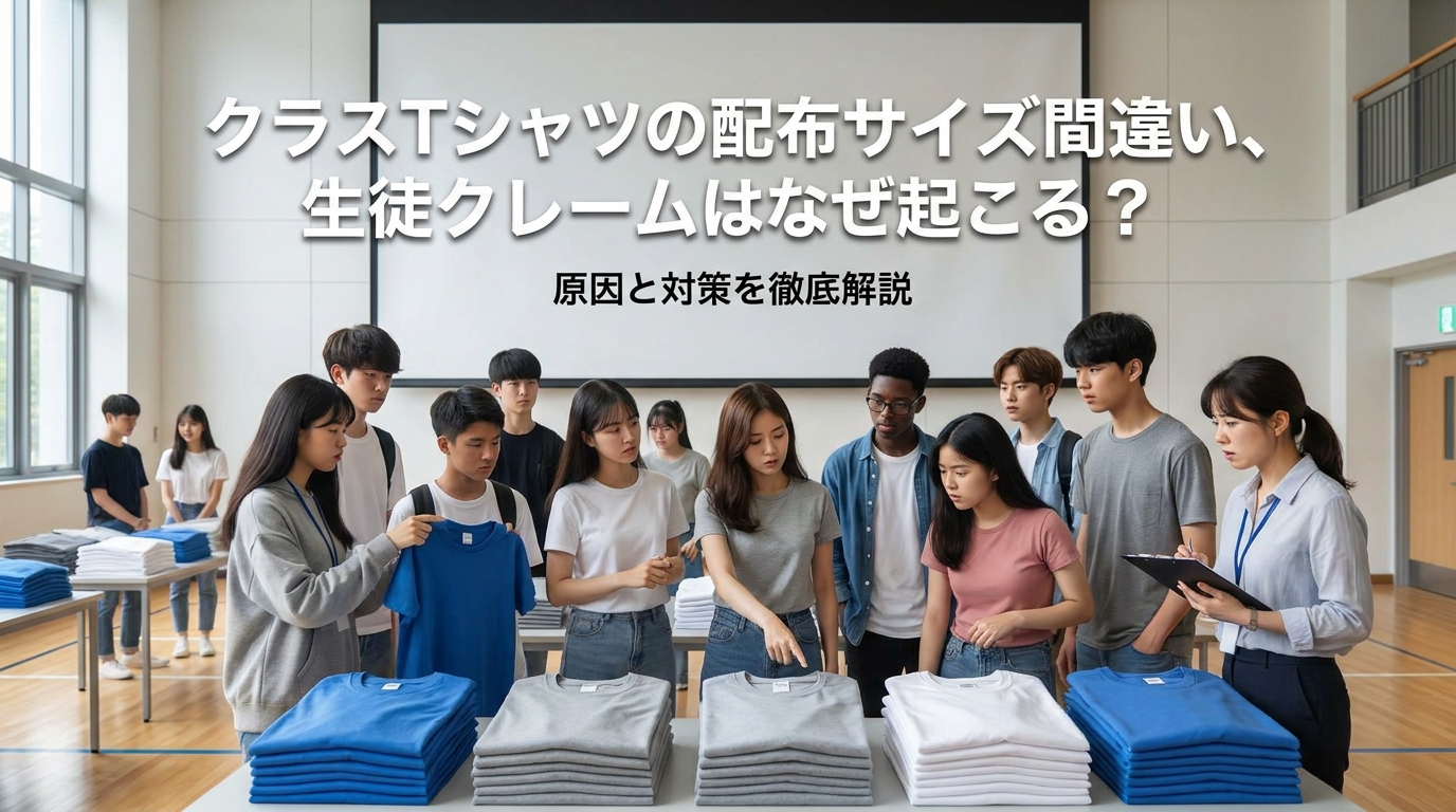クラスTシャツの配布サイズ間違い、生徒クレームはなぜ起こる？