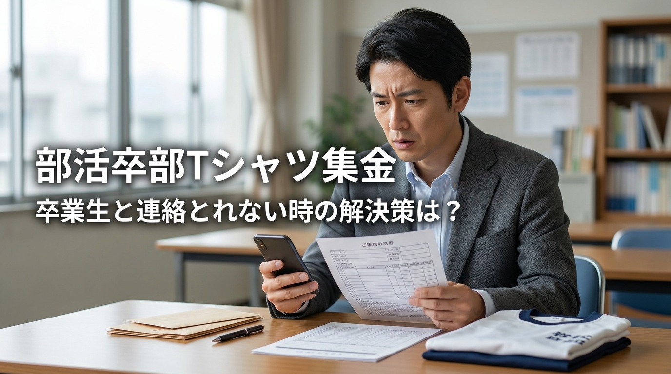 部活卒部Tシャツ集金、卒業生と連絡とれない時の解決策は?