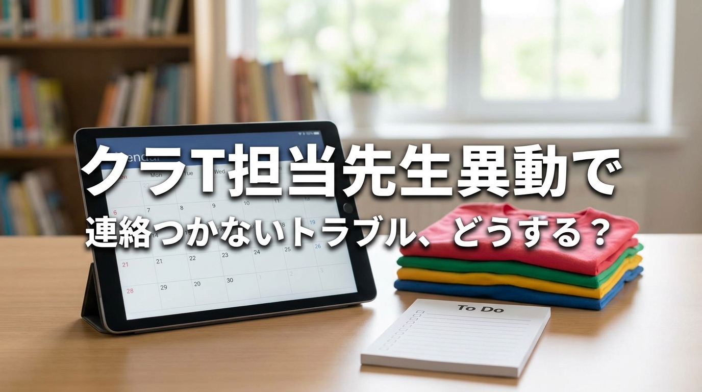クラT担当先生異動で連絡つかないトラブル、どうする？
