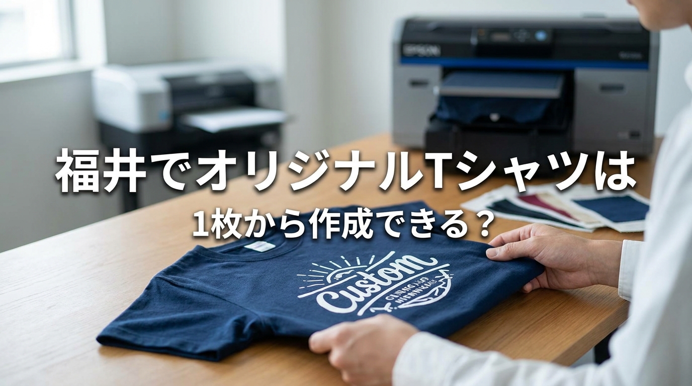 福井でオリジナルTシャツは1枚から作成できる？