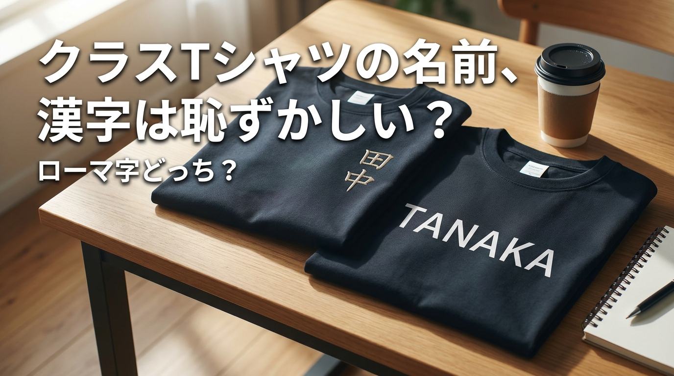 クラスTシャツの名前、漢字は恥ずかしい?ローマ字どっち?