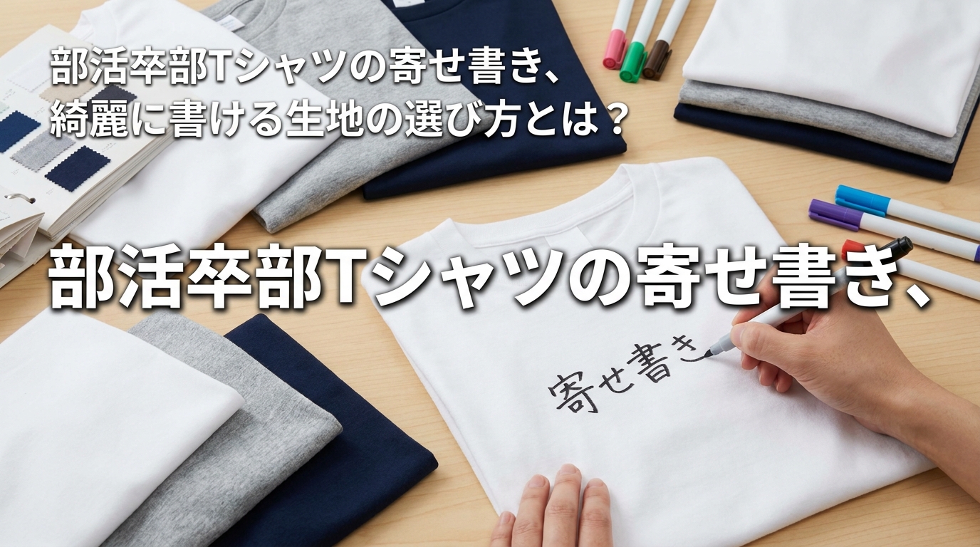 部活卒部Tシャツの寄せ書き、綺麗に書ける生地の選び方とは？