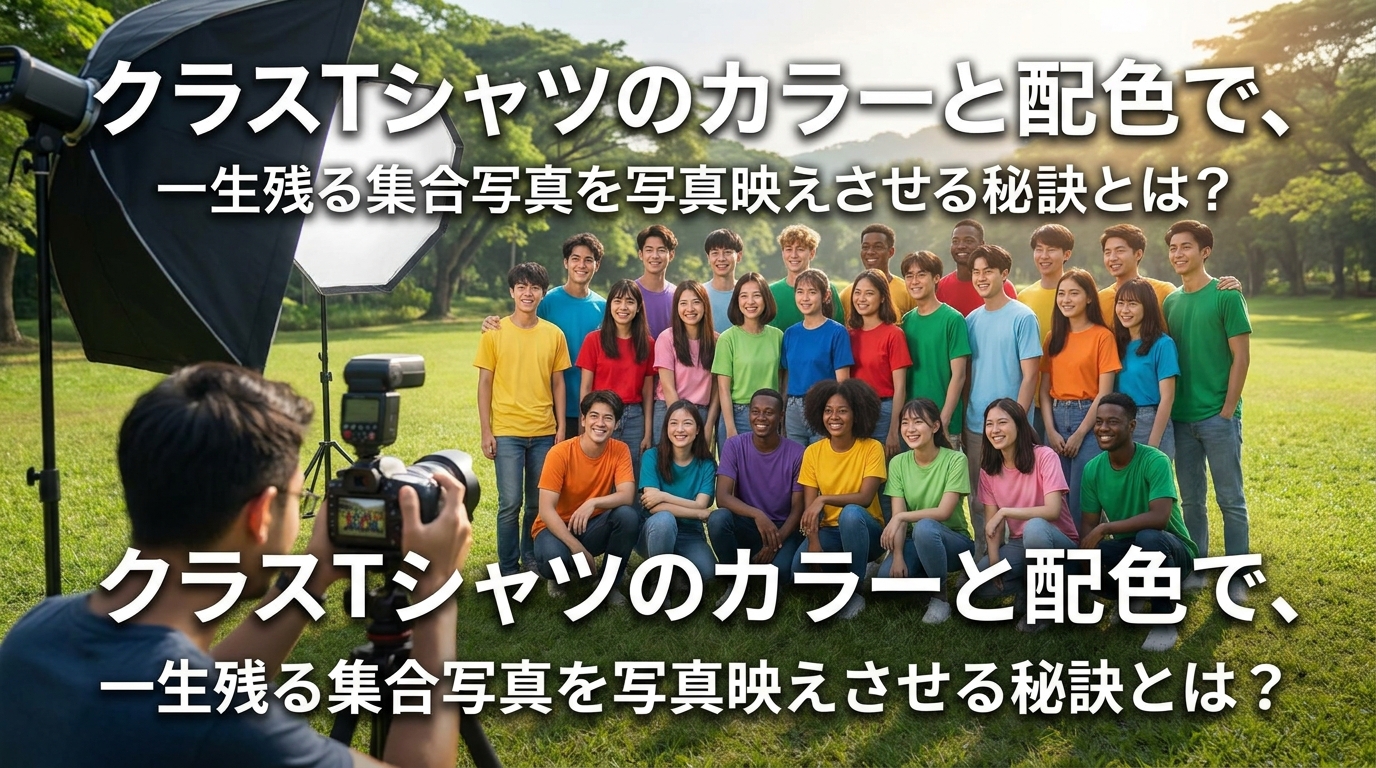 クラスTシャツのカラーと配色で、一生残る集合写真を写真映えさせる秘訣とは？