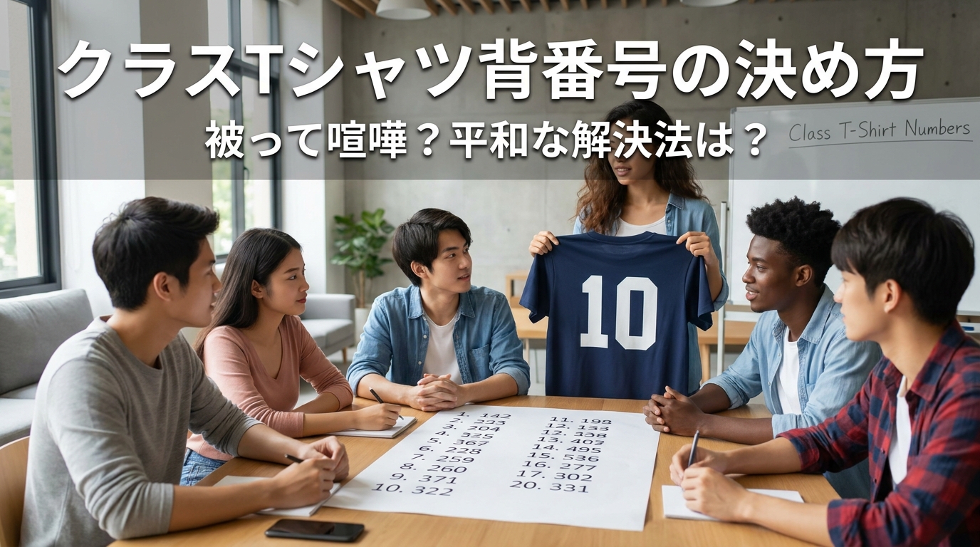 クラスTシャツ背番号の決め方、被って喧嘩？平和な解決法は？