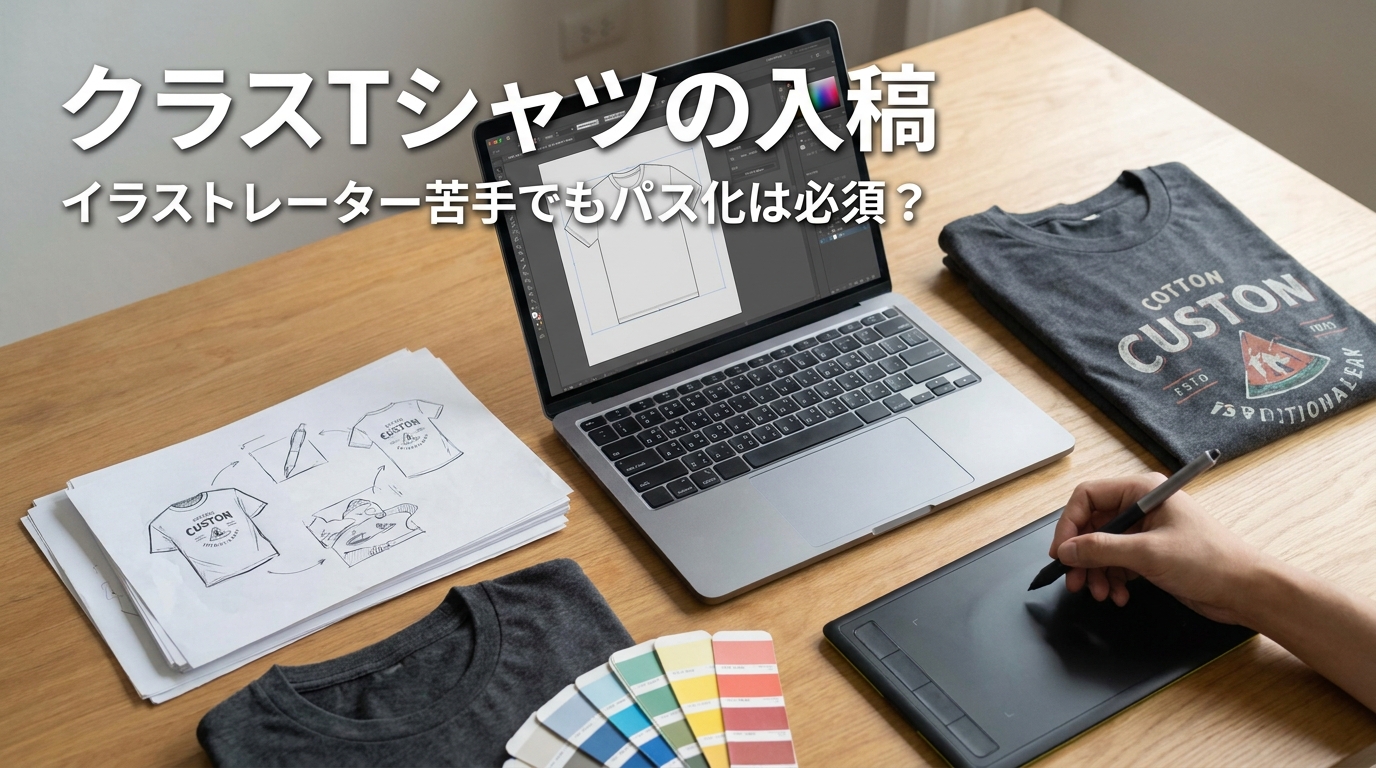 クラスTシャツの入稿、イラストレーター苦手でもパス化は必須？