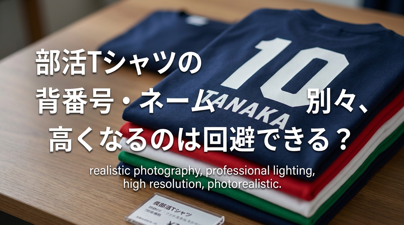 部活Tシャツの背番号・ネーム別々、高くなるのは回避できる？
