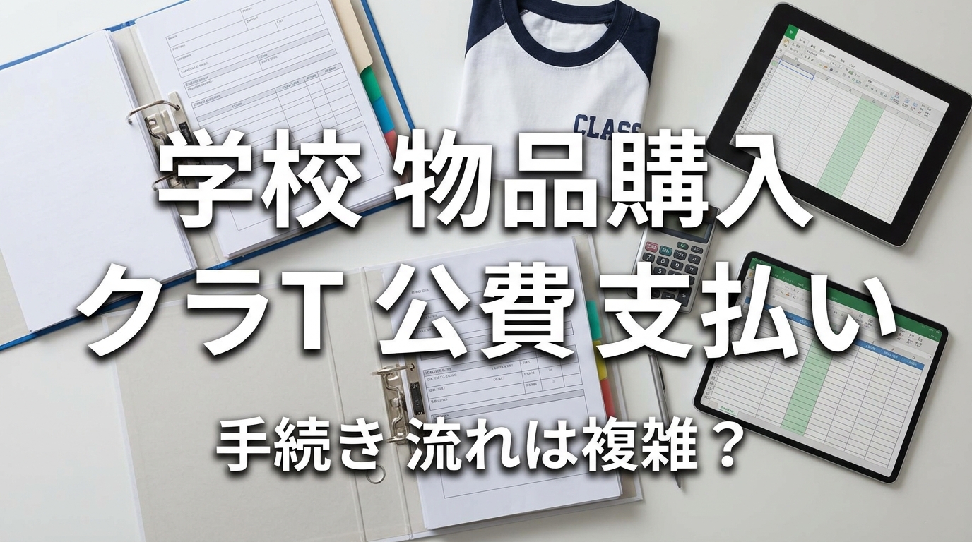 学校 物品購入 クラT 公費 支払い 手続き 流れは複雑？
