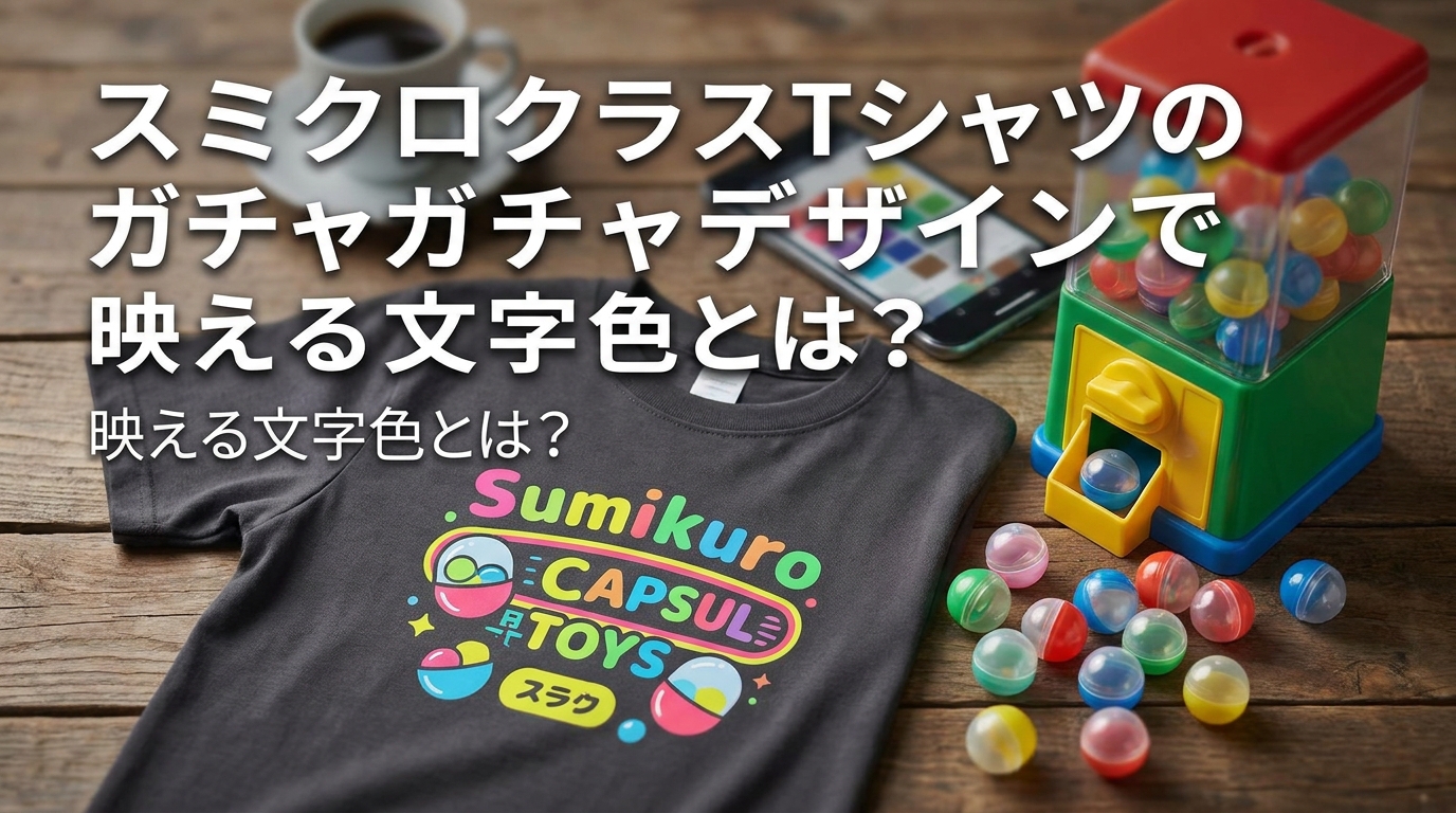 スミクロクラスTシャツのガチャガチャデザインで映える文字色とは?
