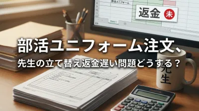 部活ユニフォーム注文、先生の立て替え返金遅い問題どうする？