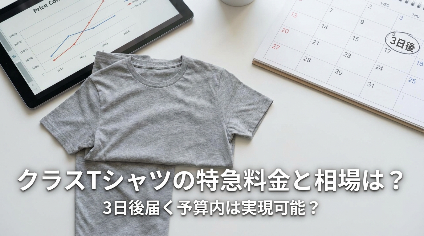 クラスTシャツの特急料金と相場は？3日後届く予算内は実現可能？