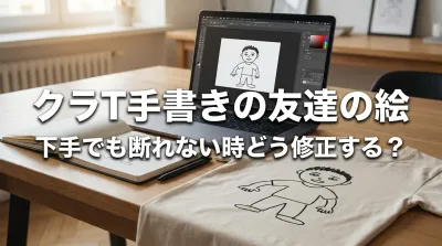 クラT手書きの友達の絵、下手でも断れない時どう修正する？