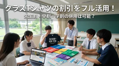 クラスTシャツの割引をフル活用！先生割・早割・学割の併用は可能？