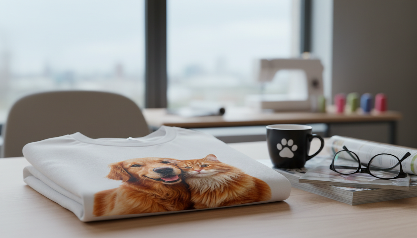 愛犬・愛猫の写真Tシャツは1枚から手軽に作成可能です