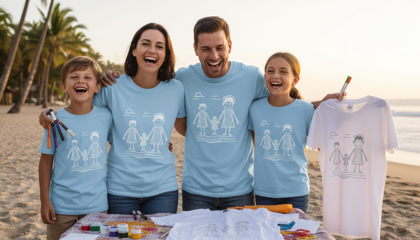 家族のお揃いオリジナルTシャツは思い出作りに最適です