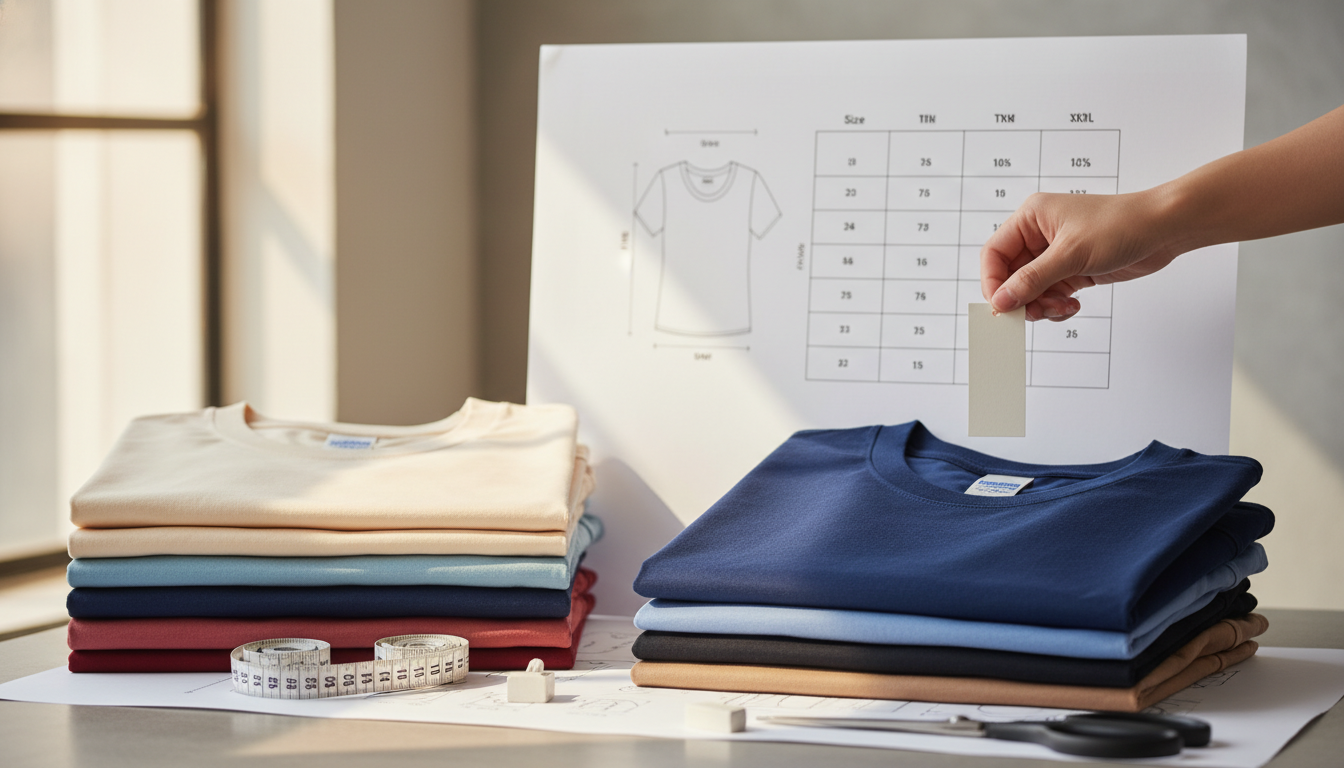 Printstar Tシャツのサイズ選びは、豊富な15段階の展開と詳細な寸法表で解決できます